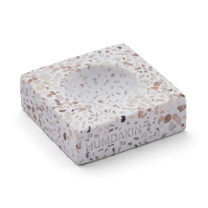 Humdakin - Coquetier Terrazzo, 6 x 6 cm, rouge / beige
