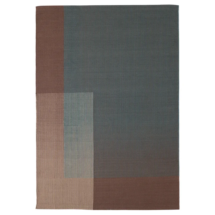 Haze 5 tapis de laine, 200 x 300 cm, bleu / marron de nanimarquina
