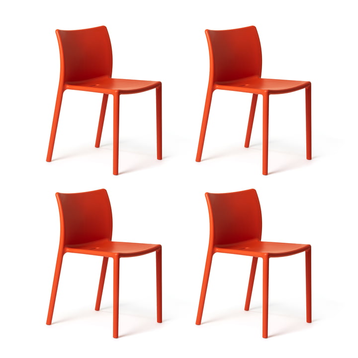 Magis - Air Ch air Chaise d'extérieur, orange mat (set de 4)