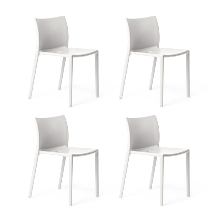 Magis - Air Ch air Chaise d'extérieur, blanc mat (set de 4)