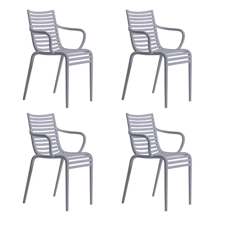 Driade - PIP-e Fauteuil de jardin, lavande (lot de 4)