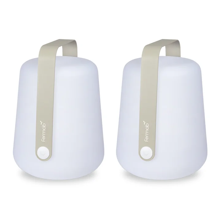Fermob - Balad Lampe LED à accu, H 38 cm, gris argile (lot de 2)