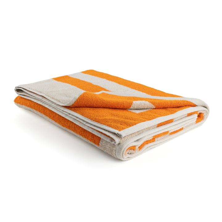 Serviette de bain Meryl de Studio Zondag dans la version camel / orange