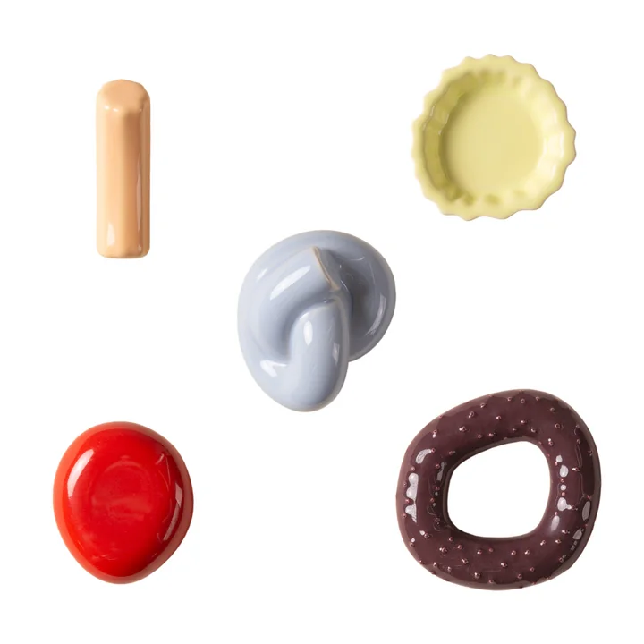 Fossil Crochets muraux, set de 5 de Schneid