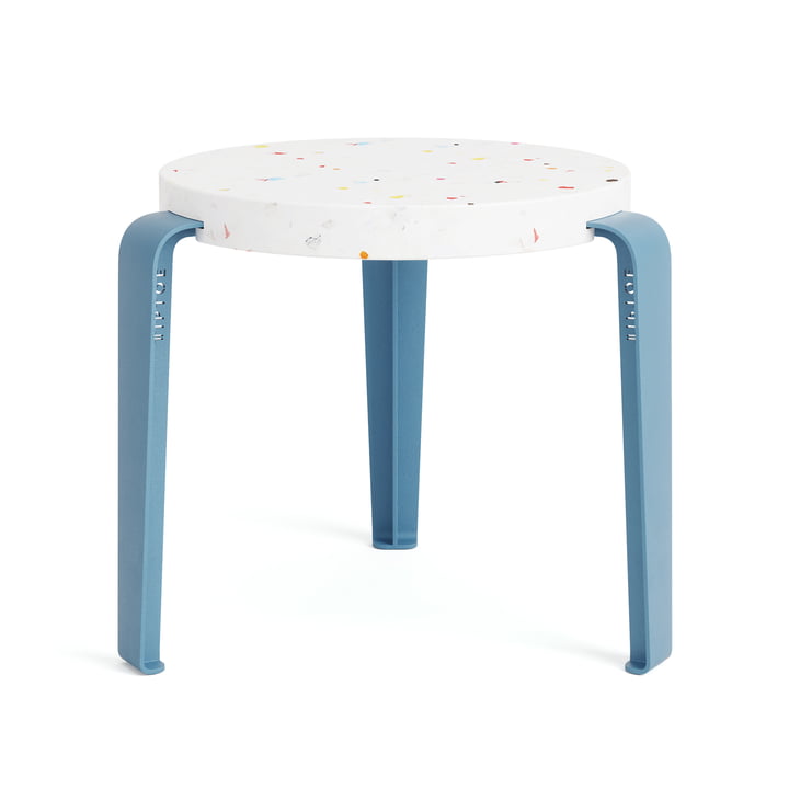 Tabouret pour enfants MINI LOU Tutti, plastique recyclé, bleu baleine de TipToe