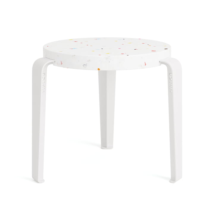 MINI LOU tabouret pour enfants Tutti, plastique recyclé, blanc nuage de TipToe