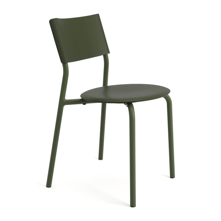 Chaise SSDr, plastique recyclé / acier, vert émeraude de TipToe