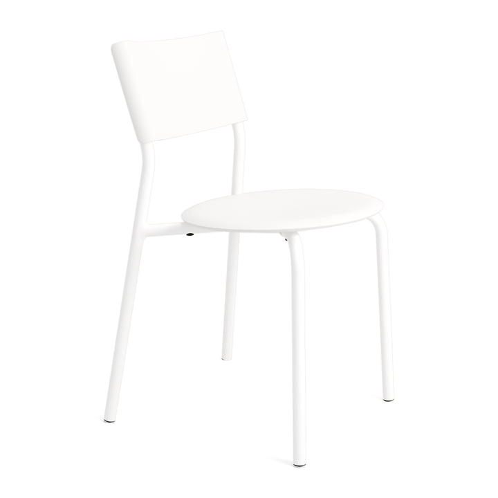 Chaise SSDr, plastique recyclé / acier, blanc nuage de TipToe