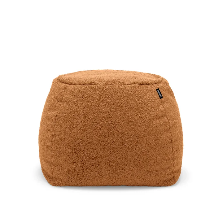 freistil - 173 Pouf (Teddy Edition), Ø 55 cm, brun orangé (6534)