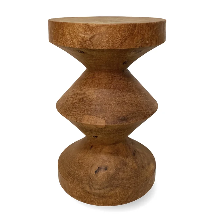 Zig Zag Tabouret, cognac de Bloomingville