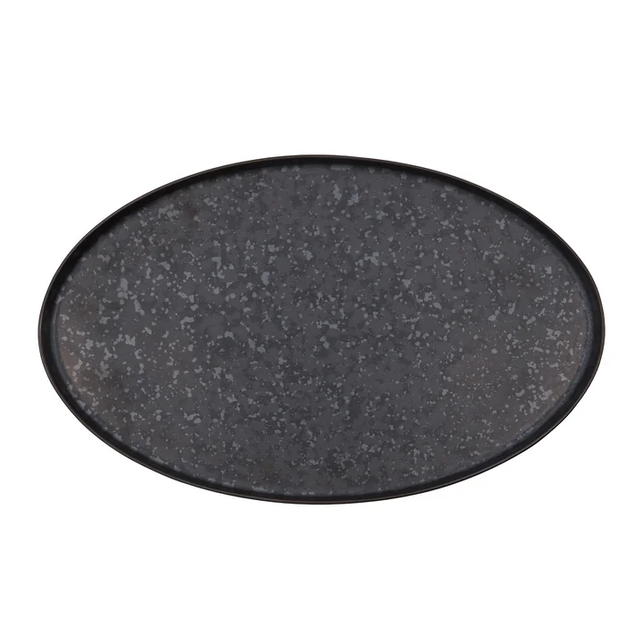 House Doctor - Pion Plat de service 30.9 x 1 9. 6 x 2 cm, noir / marron