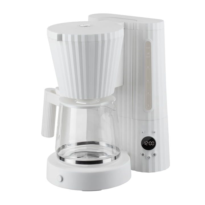 Plissé Machine à café filtre de Alessi de couleur blanche