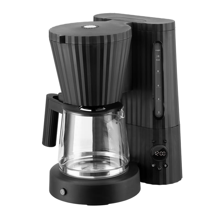 Plissé Machine à café filtre de Alessi dans la couleur noir