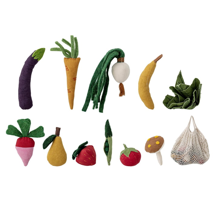 Bloomingville - Set de jeu Mini Elharft, légumes & fruits, multicolore (12 pièces)