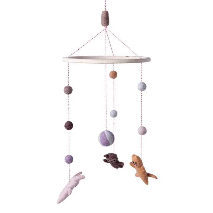 Mobile en feutre, Teeny Toes de Sebra