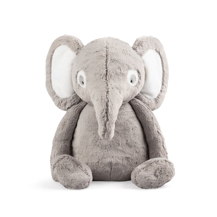 Doudou Finley l'éléphant, 38 cm, gris de Sebra