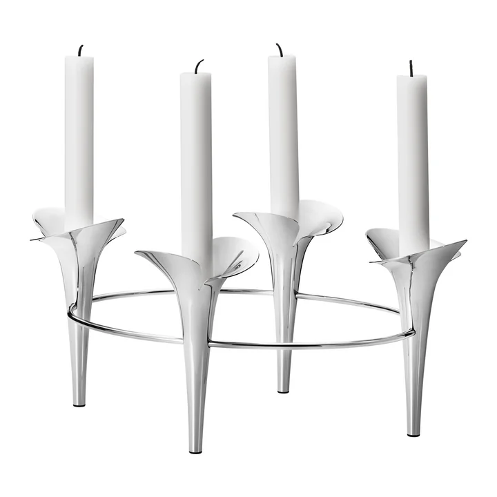Bloom Botanica Bougeoir, acier inoxydable de Georg Jensen