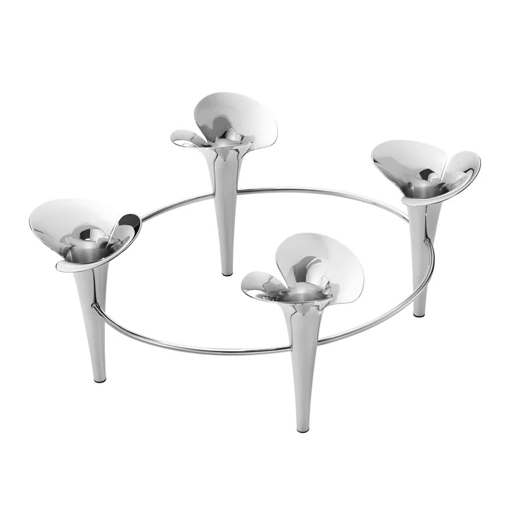 Bloom Botanica Bougeoir, acier inoxydable de Georg Jensen