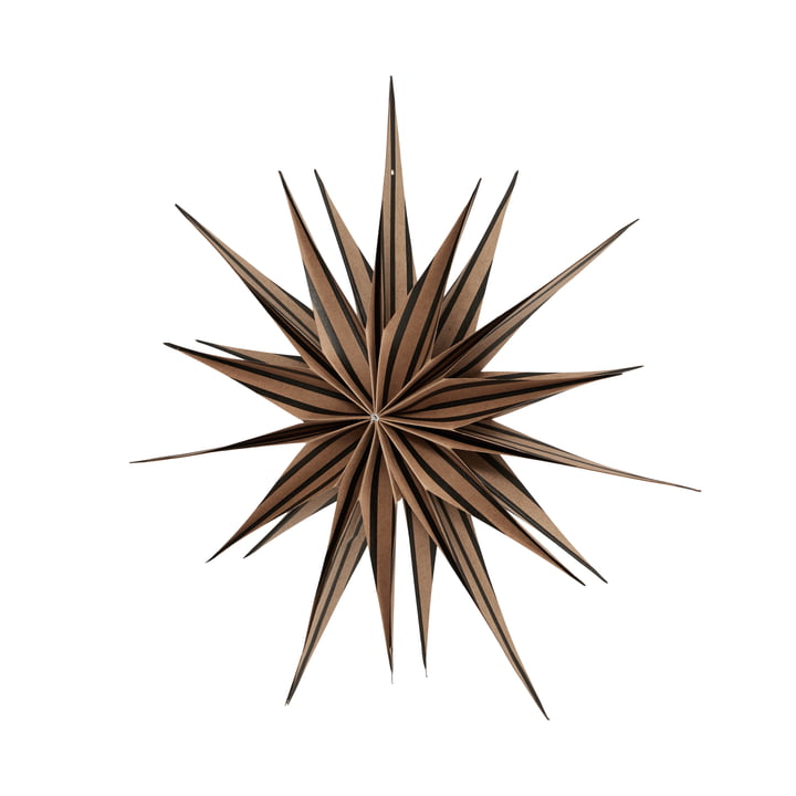 OYOY - Toppu Étoile de Noël, Ø 40 cm, brun / noir