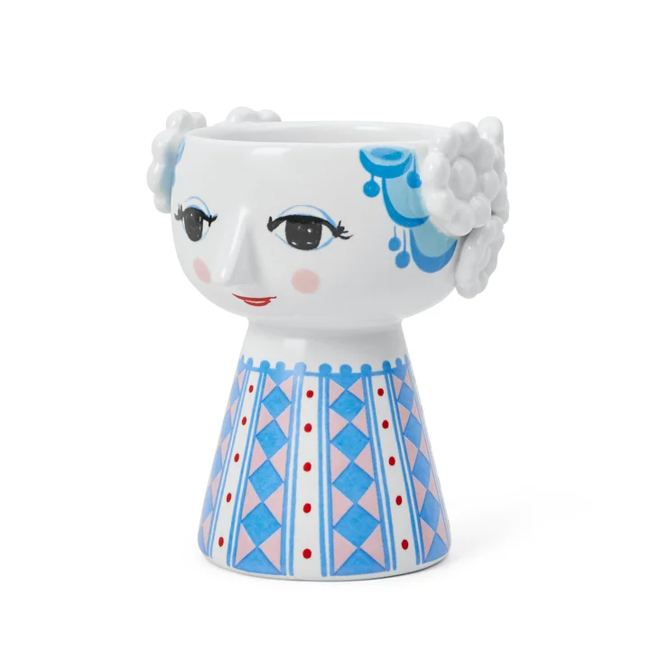 Bjørn Wiinblad - Eva Bougeoir H 9. 5 x Ø 8 cm, bleu