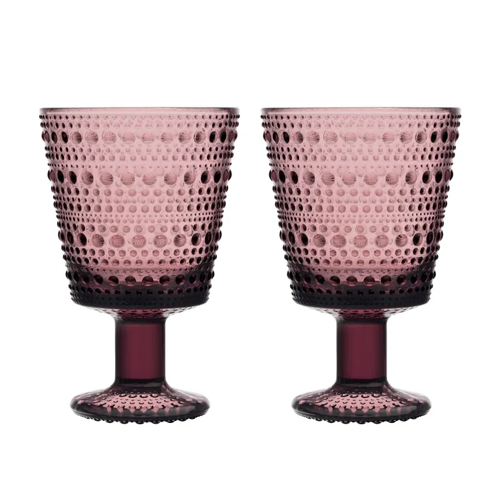 Iittala - Kastehelmi Verre à pied 26 cl, violet (set de 2)