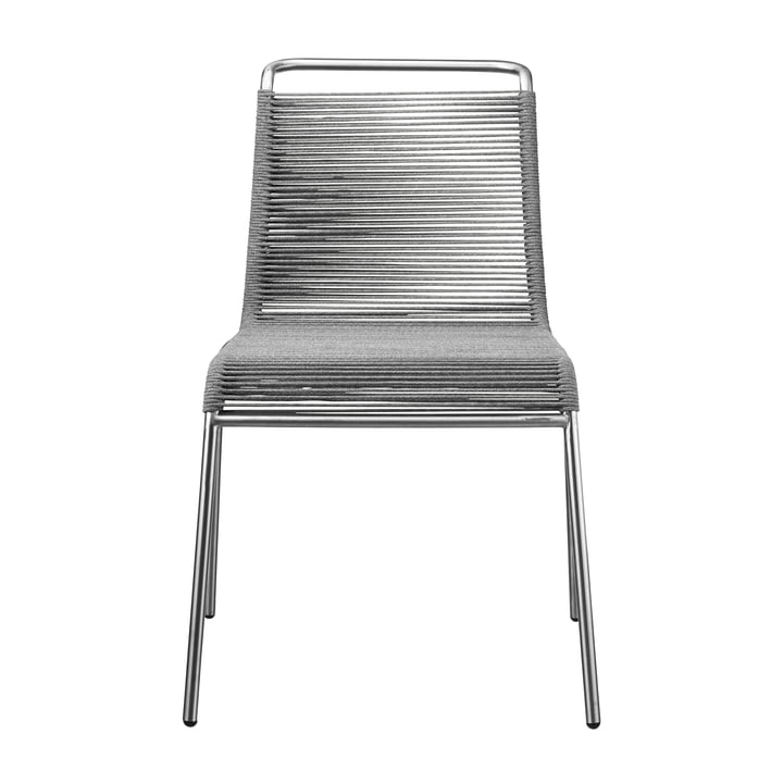 FDB Møbler - M20 Teglgård Chaise Outdoor, cordelette gris clair