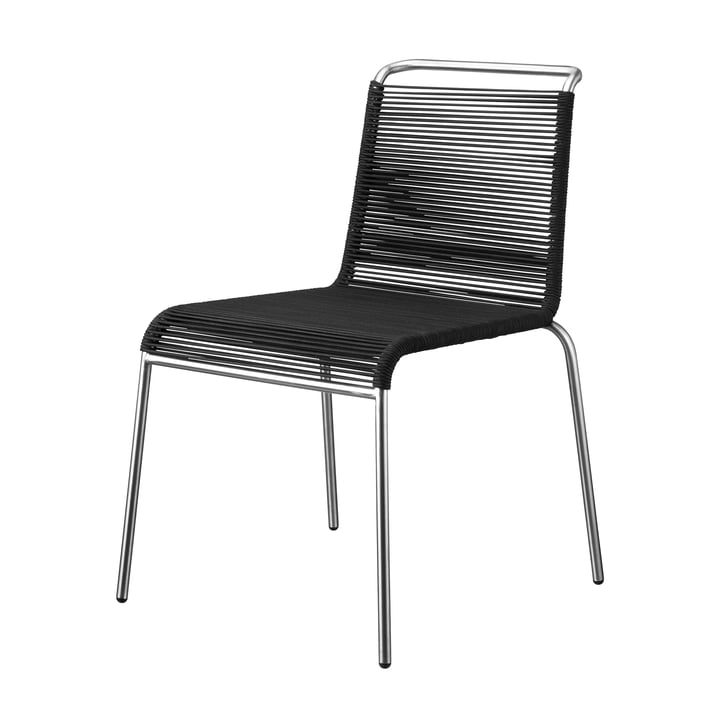 FDB Møbler - M20 Teglgård Chaise Outdoor, cordelette noire