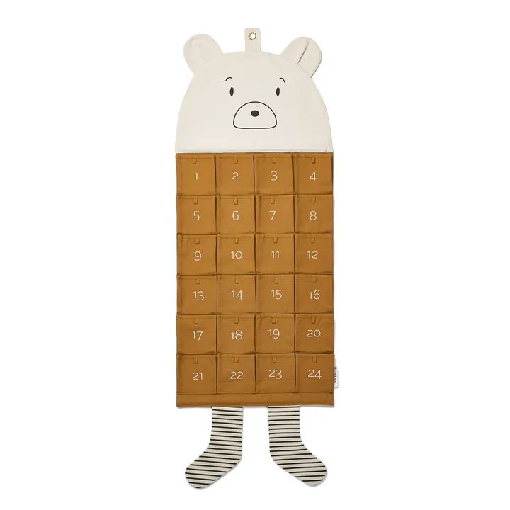 Klaus Calendrier de l'Avent, Monsieur Ours, golden caramel multi mix de LIEWOOD