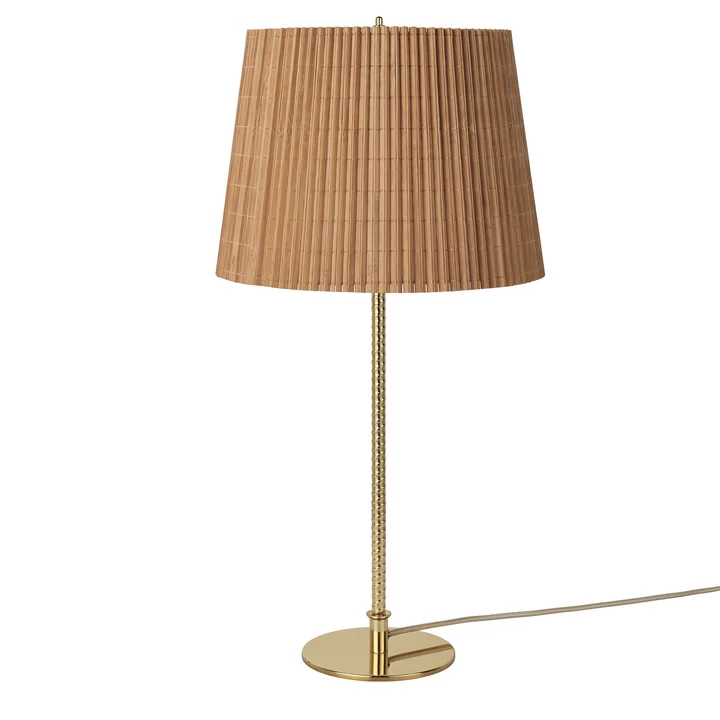 Gubi -9205-Lampe de table-Bambou-Laiton
