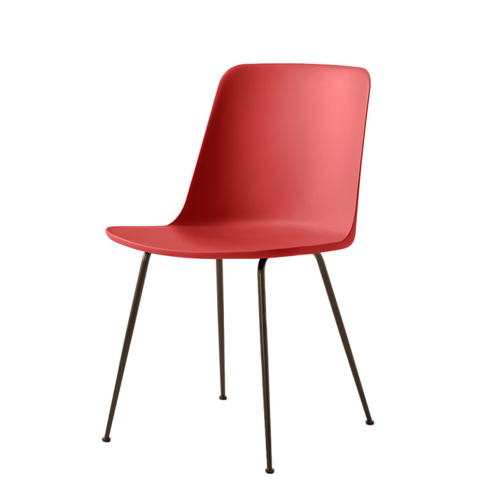 Rely Chair HW6, rouge vermillon / piétement noir de & Tradition