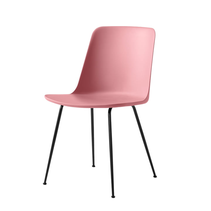 Rely Chair HW6, rose pâle / monture noire de & Tradition