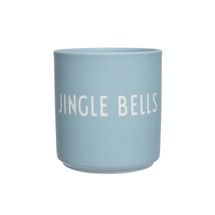AJ Favourite Tasse en porcelaine, Jingle Bells / light blue de Design Letters