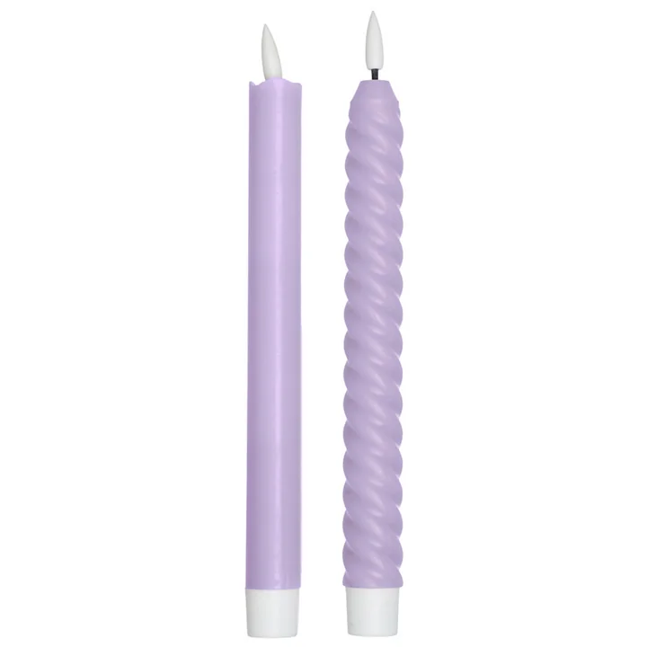 Design-Letters-Cosy-Forever-Bougie LED-lilac-2er-Set