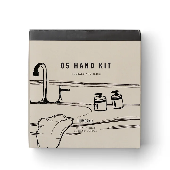 Kit de soin des mains, savon et lotion pour les mains 2 x 300 ml, rhubarbe et bouleau de Humdakin