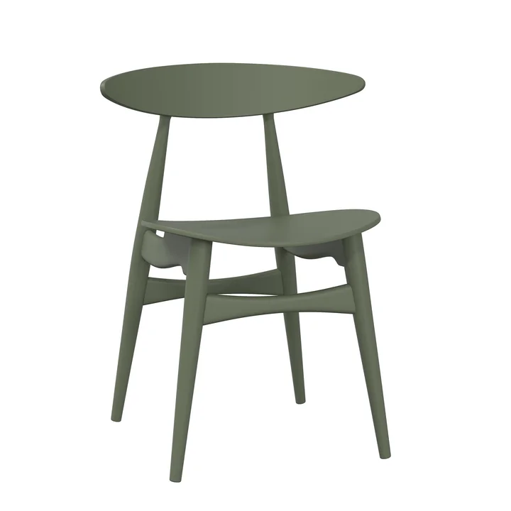 Carl Hansen - CH33T, hêtre / hêtre, verni vert olive doux