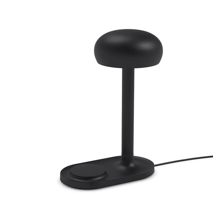 Eva Solo - Emendo Lampe de table LED avec chargeur Qi sans fil, noir
