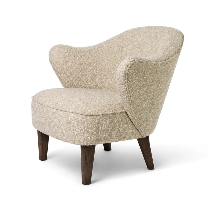 Audo - Ingeborg Fauteuil, chêne teinté foncé / beige (Sahco Zero 0001)