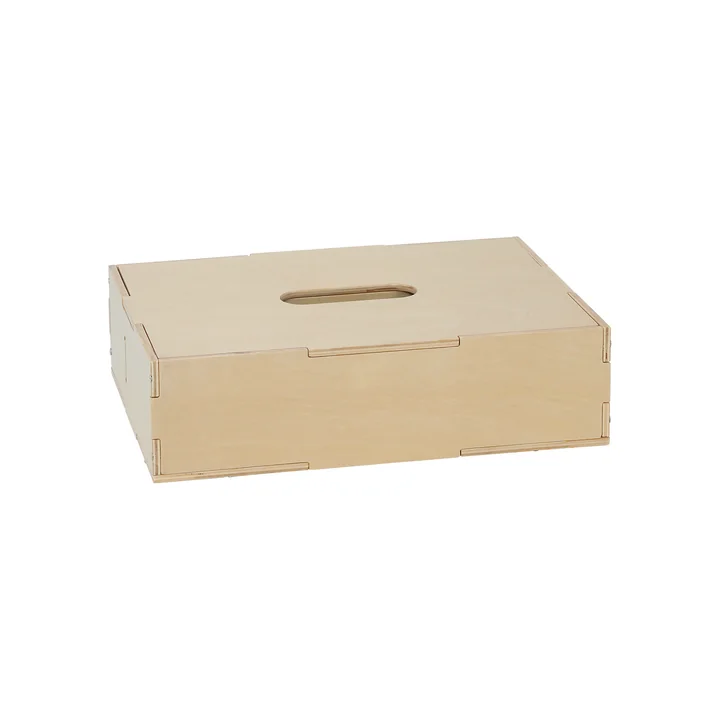 Nofred - Boîte de rangement avec couvercle, 33,5 x 9 x 24 cm, bouleau naturel