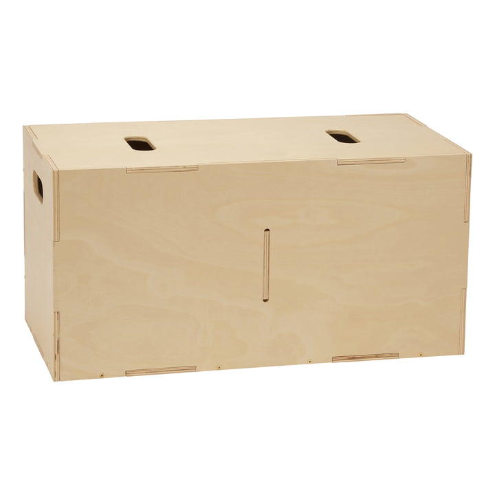 Nofred - Cube Boîte de rangement, long, bouleau
