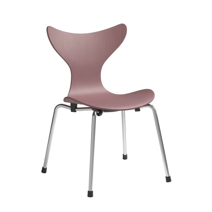 Lily Chaise pour enfant de Fritz Hansen dans la version wild rose / chrome