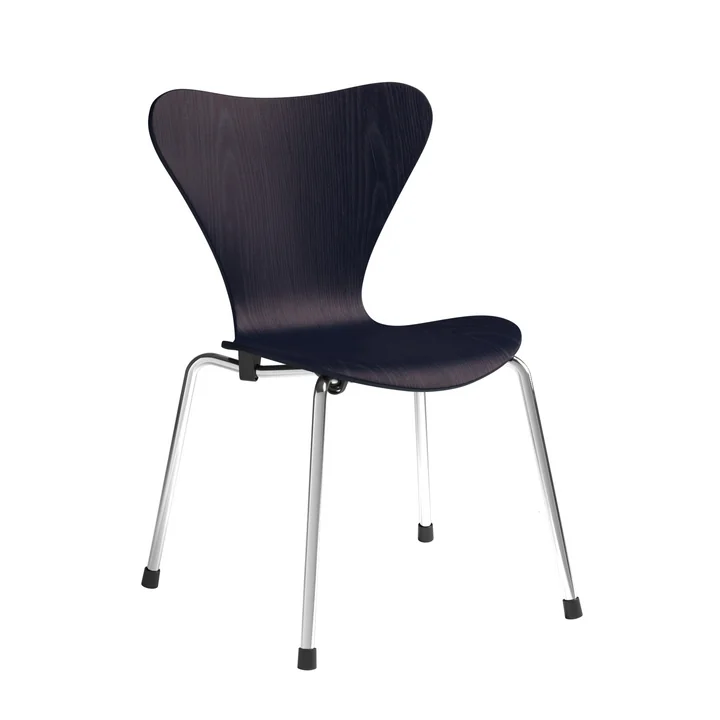 Série 7 chaise pour enfants de Fritz Hansen dans la version midnight blue / chrome