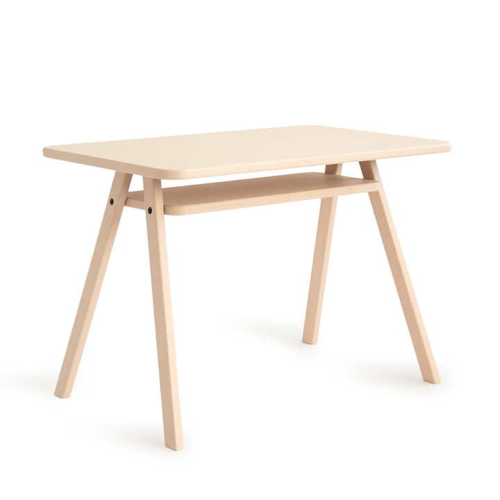 Nobodinoz - Growing Green Table pour enfants, 70 x 40 x 50 cm, blush