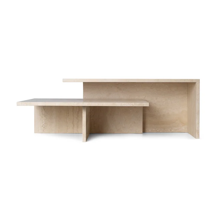 Distinct Grande Duo Table basse, pierre de travertin de Ferm Living