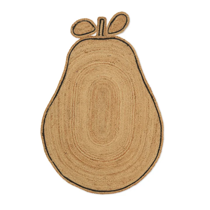 Tapis de jute tressé, Poire / Nature de Ferm Living