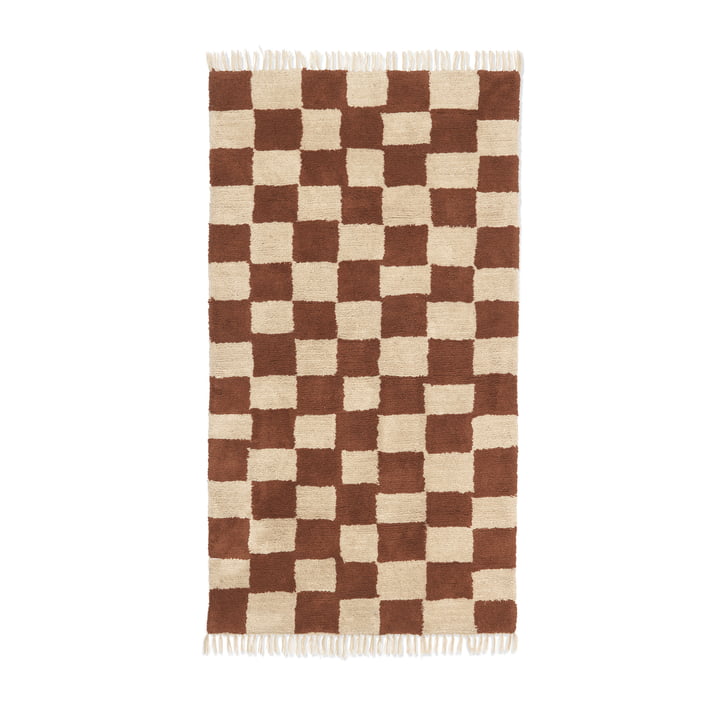 ferm Living - Mara Tapis lavable, 90 x 150 cm, rust / warm sand