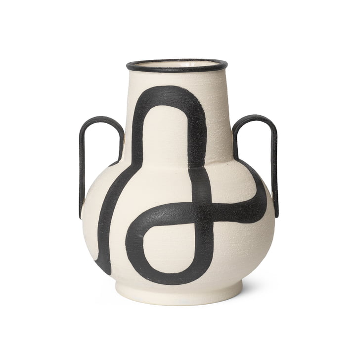 ferm Living - Trace Vase, blanc cassé