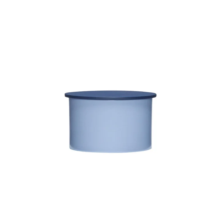 Hübsch Interior - District Boîte de rangement, small, bleu / bleu foncé