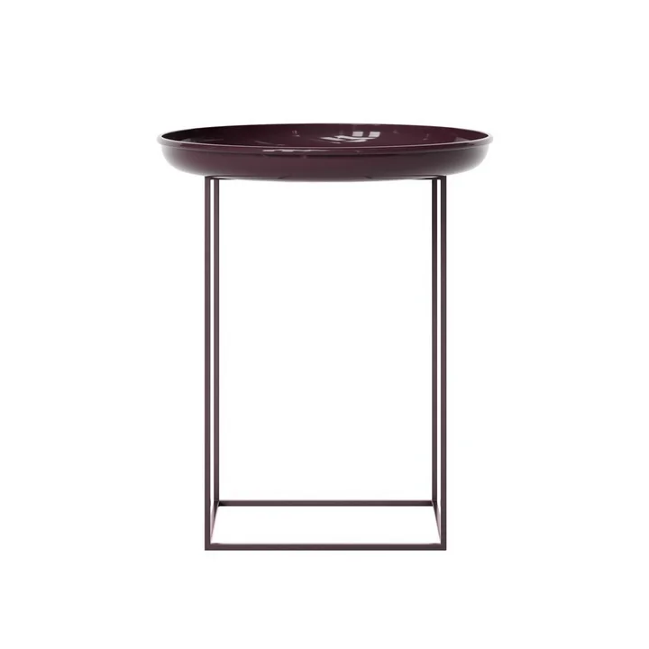 Norr11 - Duke Table d'appoint, Ø 45 x H 52 cm, marron laqué