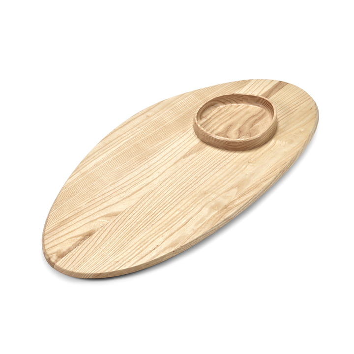 Dune Planche en bois avec bol by Kelly Wearstler, 02, frêne naturel de Serax