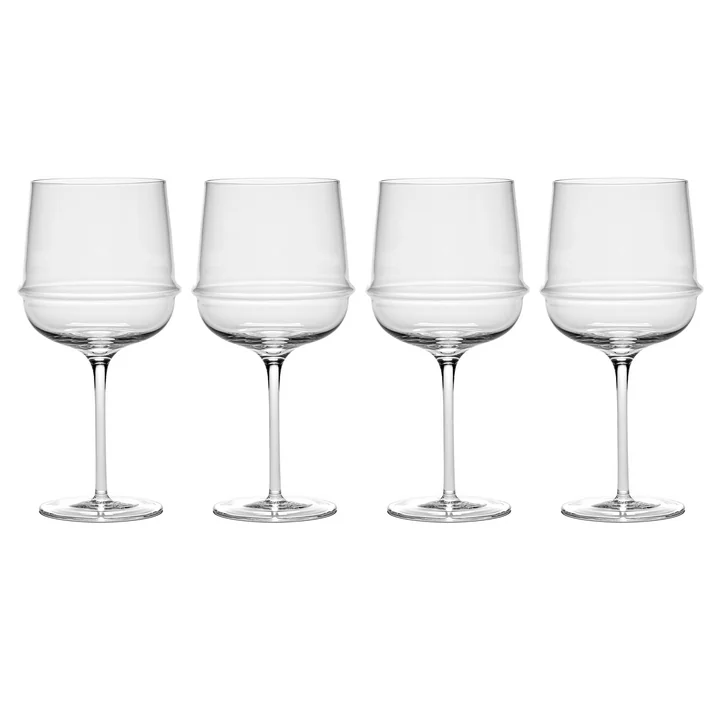 Dune Verre à vin rouge by Kelly Wearstler, clair (set de 4) de Serax